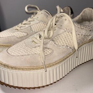 Dolce Vita Womens Size 11 Dandi Woven Lace Up Platform Sneakers Chunky Retro